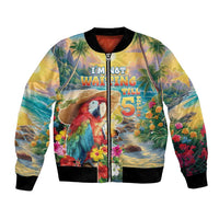 Hawaii Parrot Bomber Jacket Im Not Waiting Till 5 Oclock LT05 Unisex Colorful - Polynesian Pride