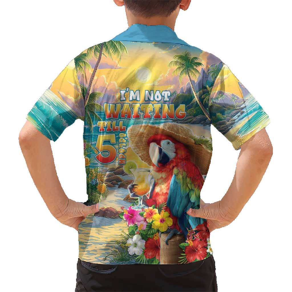 Hawaii Parrot Kid Hawaiian Shirt Im Not Waiting Till 5 Oclock