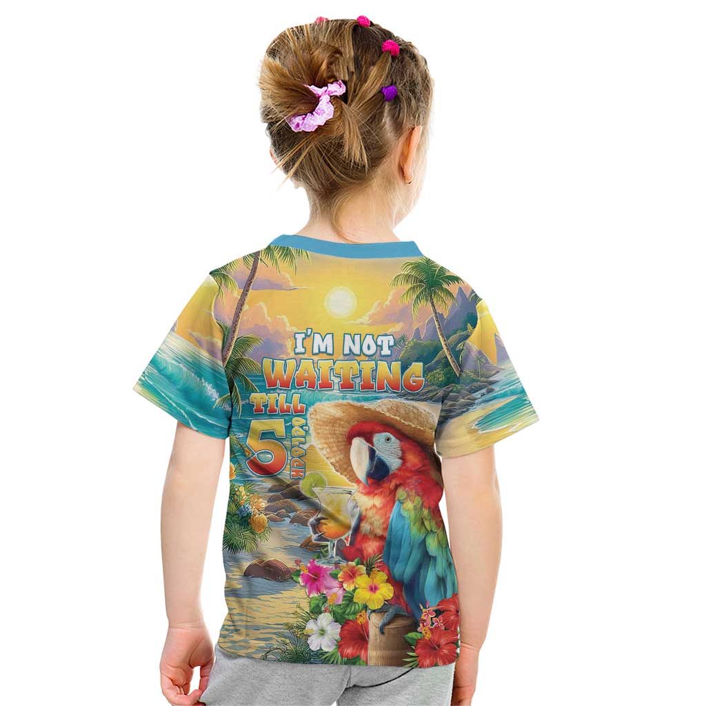 Hawaii Parrot Kid T Shirt Im Not Waiting Till 5 Oclock LT05 - Polynesian Pride