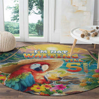 Hawaii Parrot Round Carpet Im Not Waiting Till 5 Oclock