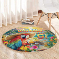 Hawaii Parrot Round Carpet Im Not Waiting Till 5 Oclock