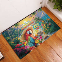 Hawaii Parrot Rubber Doormat Im Not Waiting Till 5 Oclock