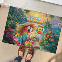 Hawaii Parrot Rubber Doormat Im Not Waiting Till 5 Oclock