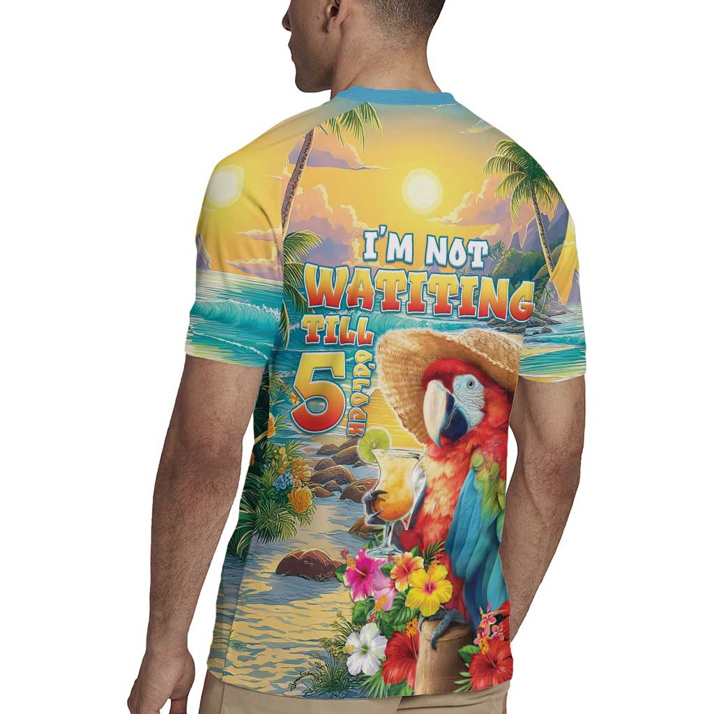 Hawaii Parrot Rugby Jersey Im Not Waiting Till 5 Oclock - Polynesian Pride