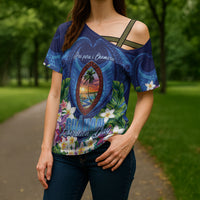 Guam Liberation Day Cross Shoulder Shirt Pas Para I Chamoru