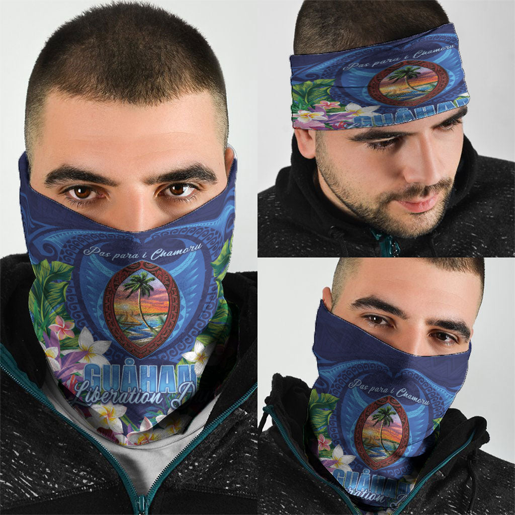Guam Liberation Day Neck Gaiter Pas Para I Chamoru