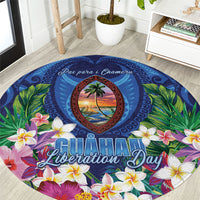 Guam Liberation Day Round Carpet Pas Para I Chamoru