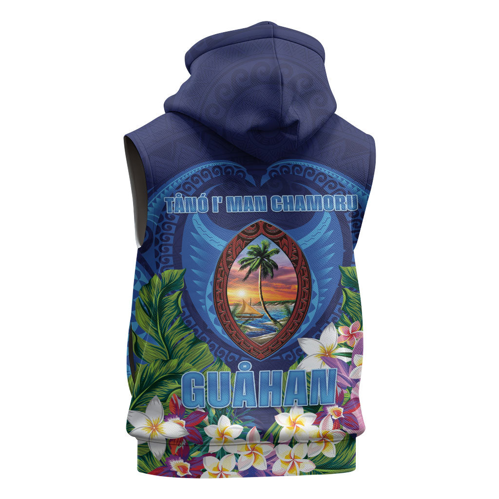 Guam Liberation Day Sleeveless Zip Hoodie Pas Para I Chamoru