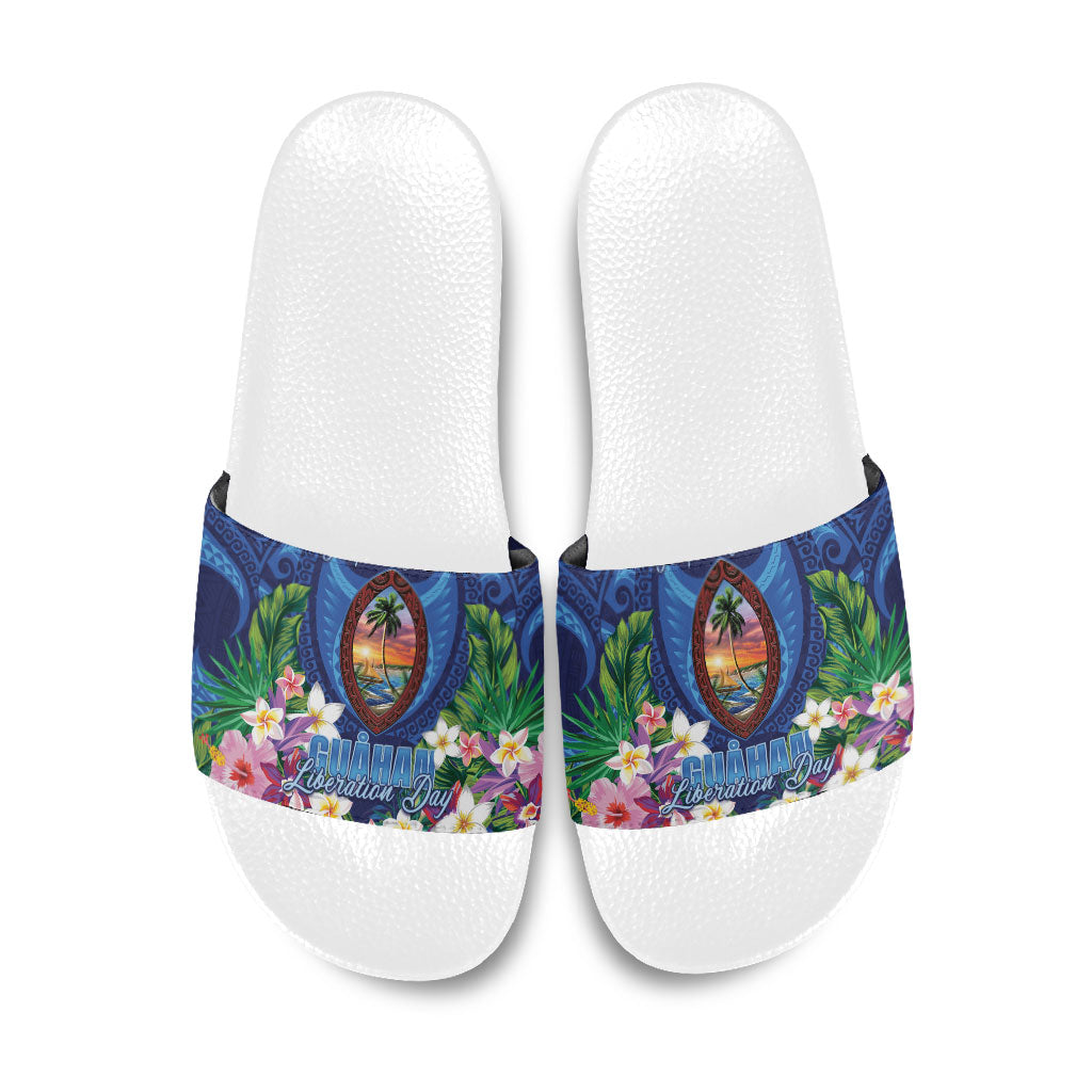 Guam Liberation Day Slide Sandals Pas Para I Chamoru
