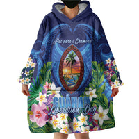 Guam Liberation Day Wearable Blanket Hoodie Pas Para I Chamoru