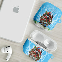 New Zealand Birds Christmas AirPods Case Pohutukawa Xmas Tree