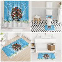 New Zealand Birds Christmas Bathroom Set Pohutukawa Xmas Tree