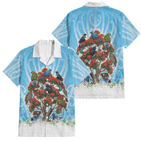 New Zealand Birds Christmas Family Matching Mermaid Dress and Hawaiian Shirt Pohutukawa Xmas Tree