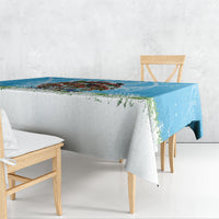 New Zealand Birds Christmas Tablecloth Pohutukawa Xmas Tree