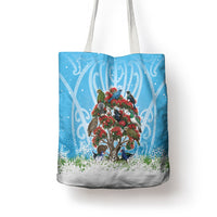 New Zealand Birds Christmas Tote Bag Pohutukawa Xmas Tree