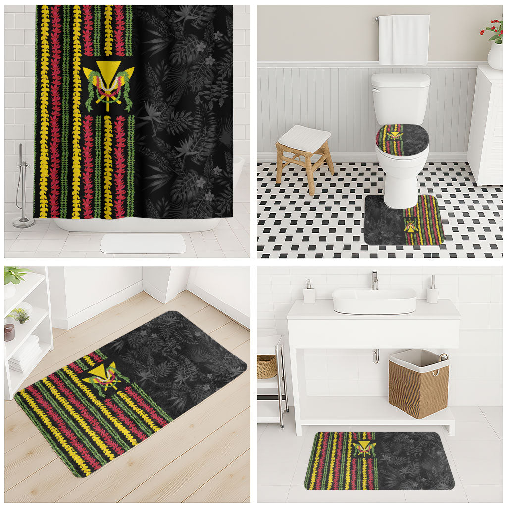 Hawaii Lei Kanaka Maoli Flag Bathroom Set Tropical Vibes