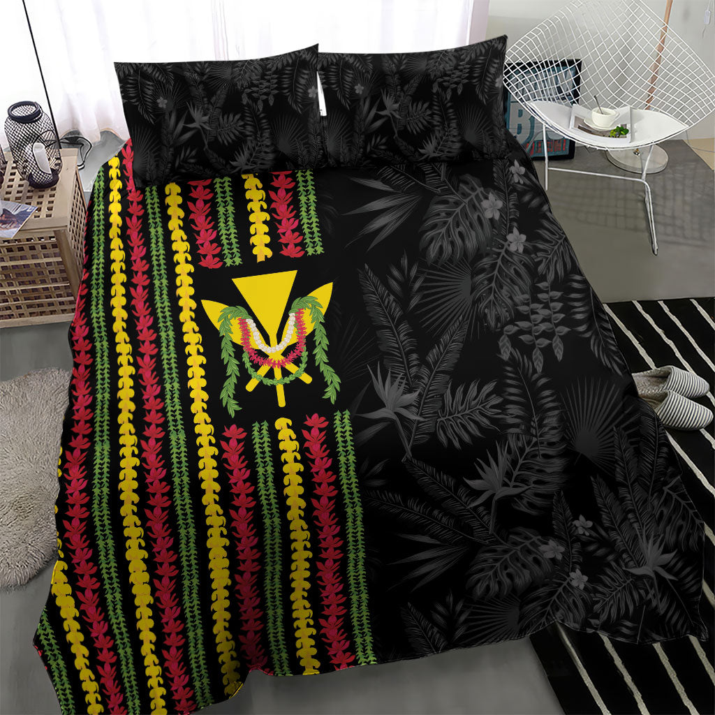 Hawaii Lei Kanaka Maoli Flag Bedding Set Tropical Vibes
