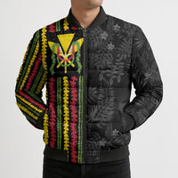 Hawaii Lei Kanaka Maoli Flag Bomber Puffer Jacket Tropical Vibes