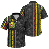 Hawaii Lei Kanaka Maoli Flag Family Matching Puletasi and Hawaiian Shirt Tropical Vibes