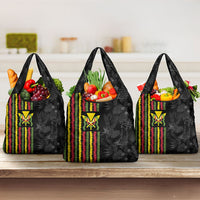 Hawaii Lei Kanaka Maoli Flag Grocery Bag Tropical Vibes