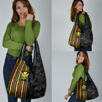 Hawaii Lei Kanaka Maoli Flag Grocery Bag Tropical Vibes