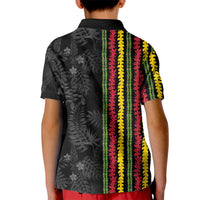Hawaii Lei Kanaka Maoli Flag Kid Polo Shirt Tropical Vibes
