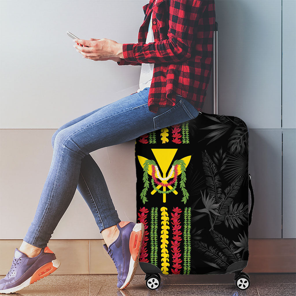 Hawaii Lei Kanaka Maoli Flag Luggage Cover Tropical Vibes