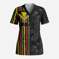Hawaii Lei Kanaka Maoli Flag Scrub Top Tropical Vibes