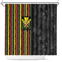 Hawaii Lei Kanaka Maoli Flag Shower Curtain Tropical Vibes