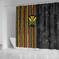 Hawaii Lei Kanaka Maoli Flag Shower Curtain Tropical Vibes