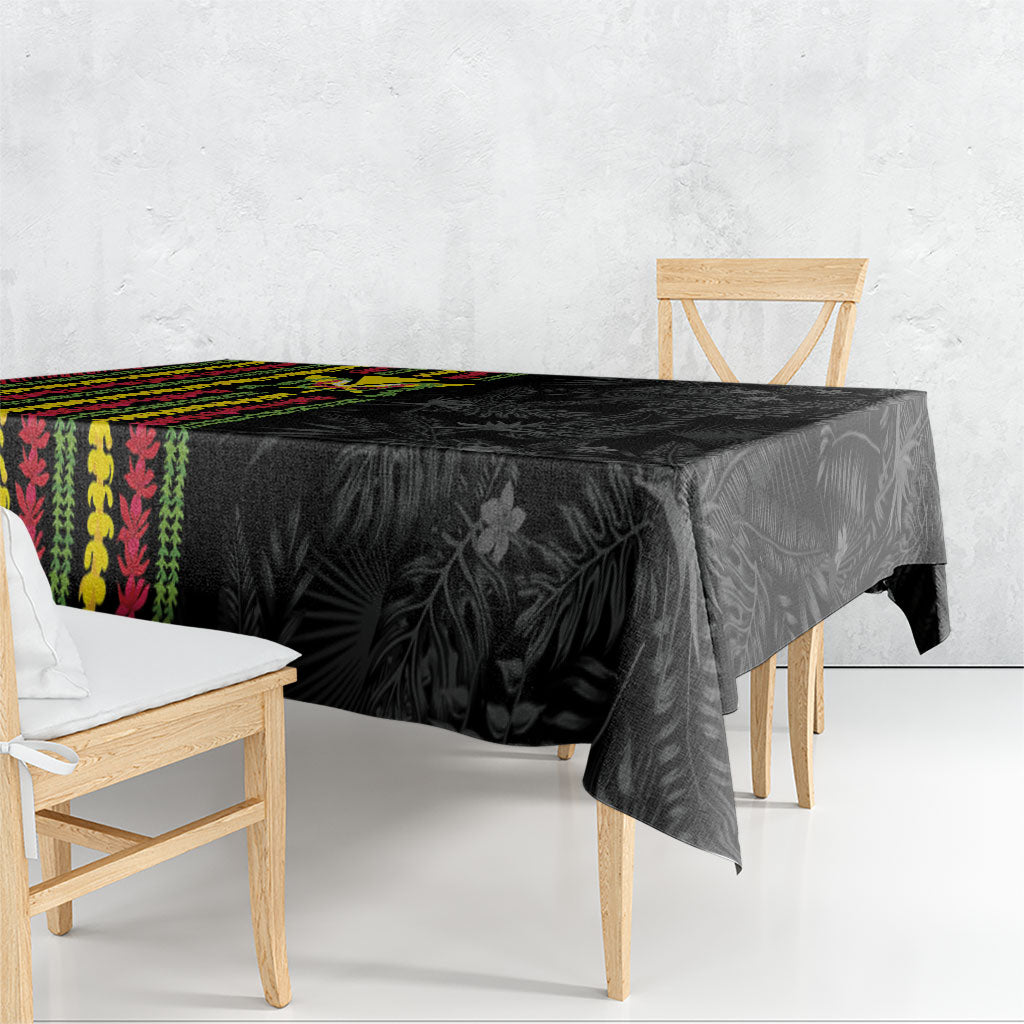Hawaii Lei Kanaka Maoli Flag Tablecloth Tropical Vibes