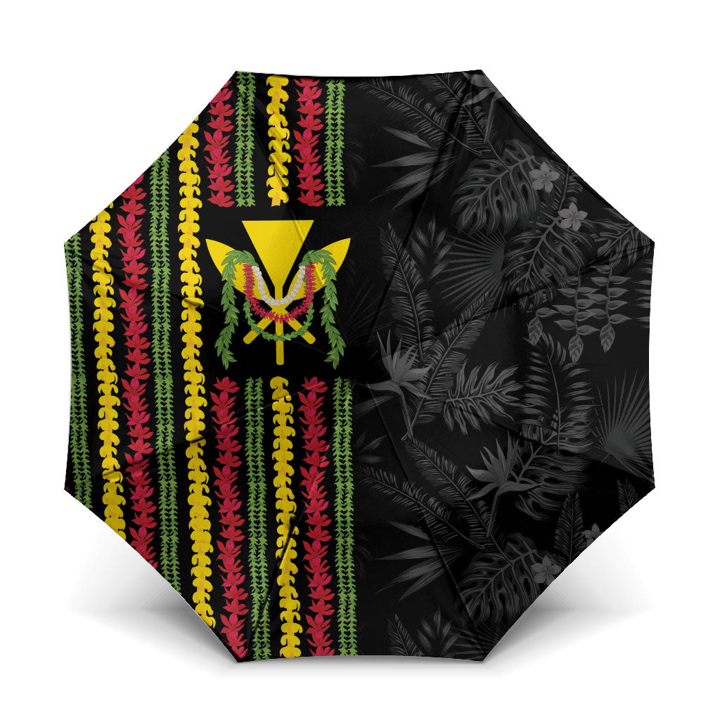 Hawaii Lei Kanaka Maoli Flag Umbrella Tropical Vibes