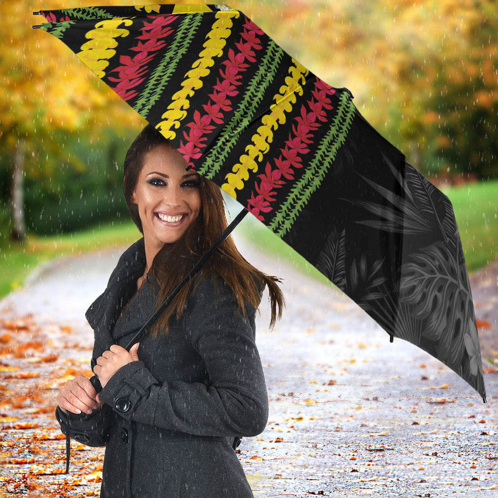 Hawaii Lei Kanaka Maoli Flag Umbrella Tropical Vibes