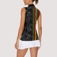 Hawaii Lei Kanaka Maoli Flag Women Sleeveless Polo Shirt Tropical Vibes