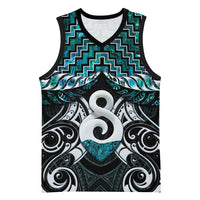 New Zealand Maori Basketball Jersey Poutama Pikorua - Single Twist Paua Shell