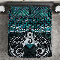 New Zealand Maori Bedding Set Poutama Pikorua - Single Twist Paua Shell