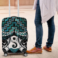 New Zealand Maori Luggage Cover Poutama Pikorua - Single Twist Paua Shell