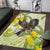 New Zealand Piwakawaka Fantail Bird Area Rug With Kowhai Flowers