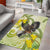 New Zealand Piwakawaka Fantail Bird Area Rug With Kowhai Flowers