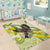 New Zealand Piwakawaka Fantail Bird Area Rug With Kowhai Flowers