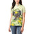 New Zealand Piwakawaka Fantail Bird Women Polo Shirt With Kowhai Flowers