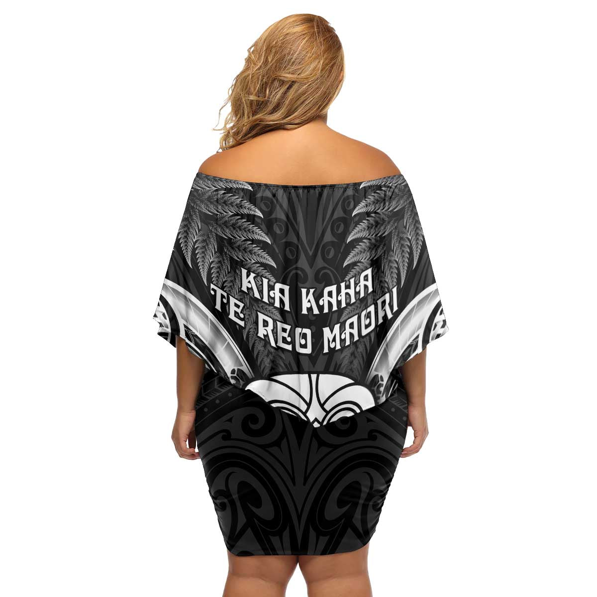New Zealand Te Reo Maori Family Matching Off Shoulder Short Dress and Hawaiian Shirt Korero Maori Ai Au LT05 - Polynesian Pride