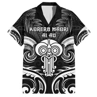New Zealand Te Reo Maori Family Matching Short Sleeve Bodycon Dress and Hawaiian Shirt Korero Maori Ai Au LT05 Dad's Shirt - Short Sleeve Black - Polynesian Pride