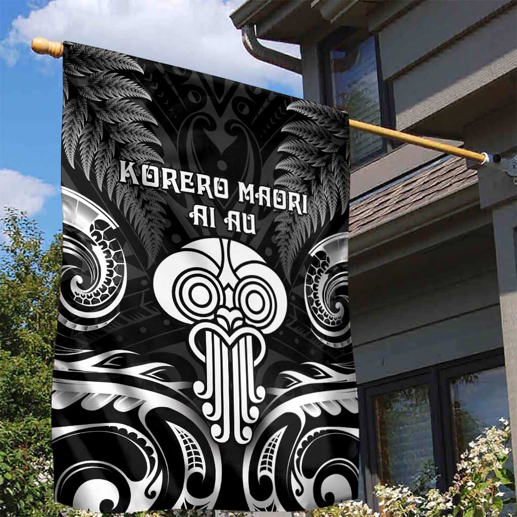 New Zealand Te Reo Maori Garden Flag Korero Maori Ai Au LT05 - Polynesian Pride