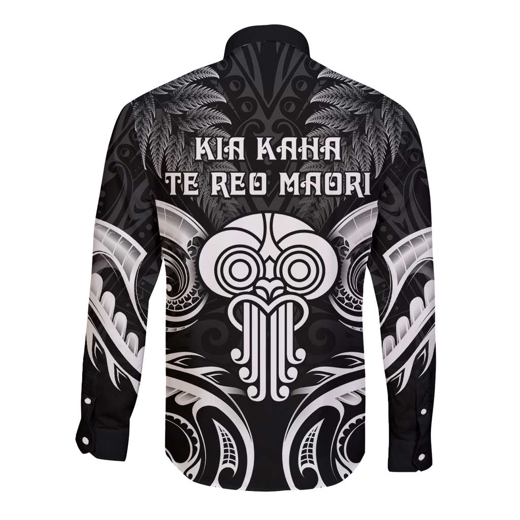 New Zealand Te Reo Maori Long Sleeve Button Shirt Korero Maori Ai Au LT05 - Polynesian Pride