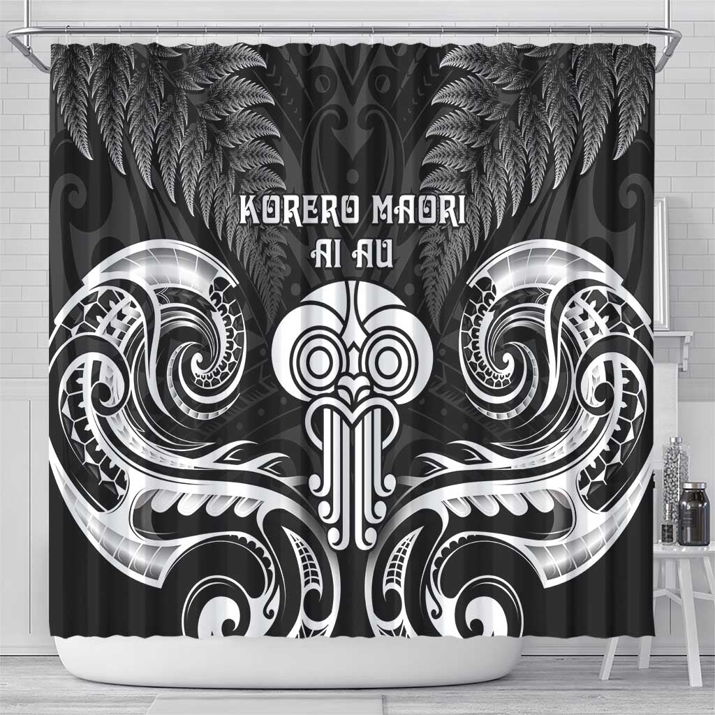 New Zealand Te Reo Maori Shower Curtain Korero Maori Ai Au LT05 - Polynesian Pride