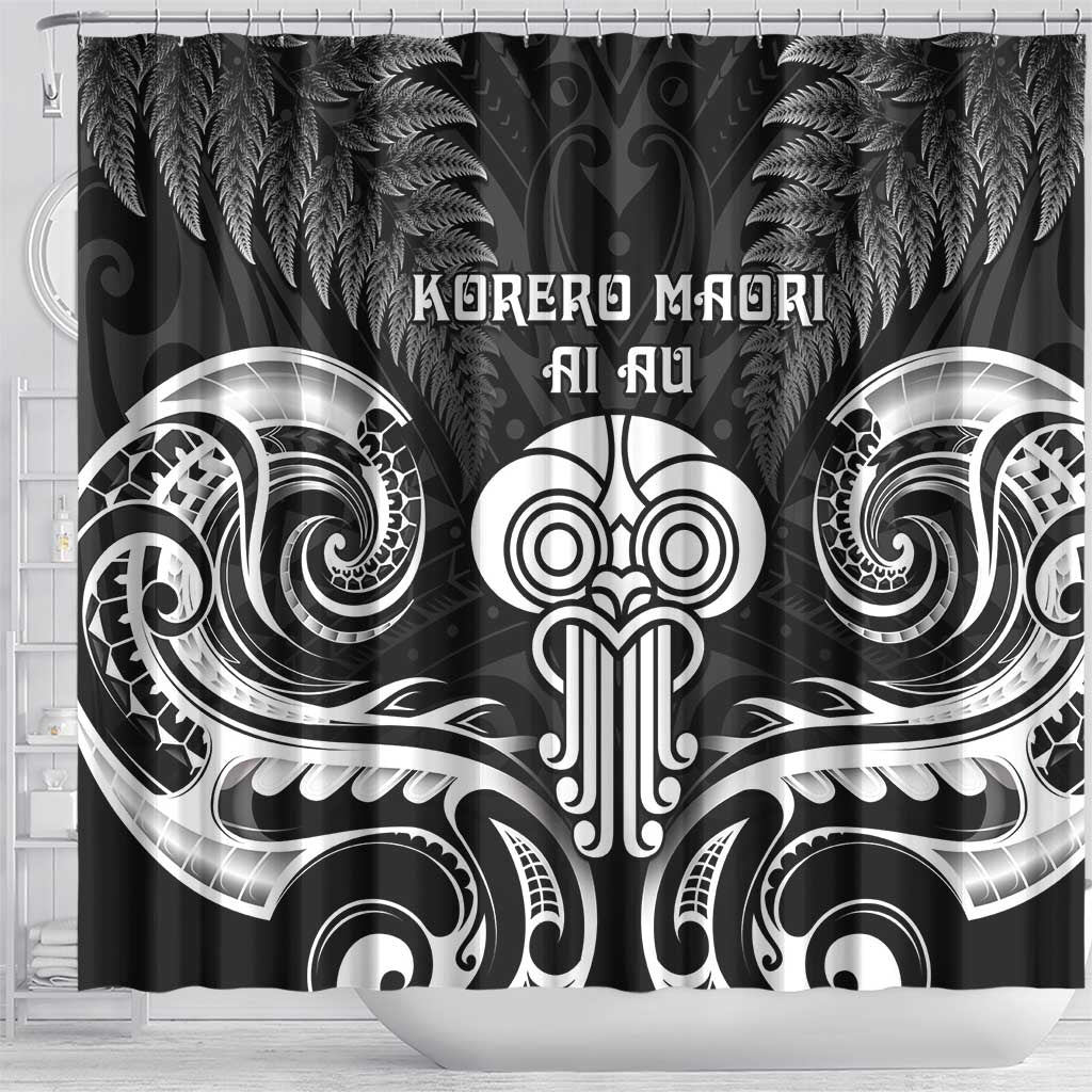 New Zealand Te Reo Maori Shower Curtain Korero Maori Ai Au LT05 - Polynesian Pride