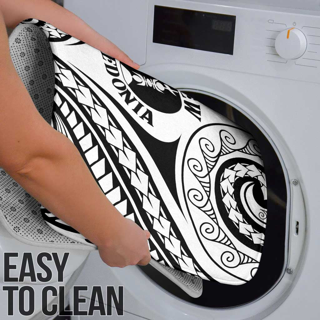 New Caledonia Day Bathroom Set Polynesian Curves White Color - Polynesian Pride