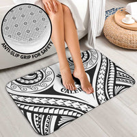 New Caledonia Day Bathroom Set Polynesian Curves White Color - Polynesian Pride