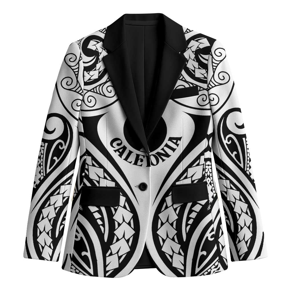 New Caledonia Day Blazer Polynesian Curves White Color LT05 Unisex White - Polynesian Pride